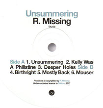 Charger l&#39;image dans la galerie, R. Missing : Unsummering (12&quot;, MiniAlbum, Ltd, Whi)
