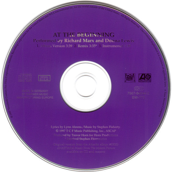 Richard Marx u0026 Donna Lewis - At The Beginning (CD
