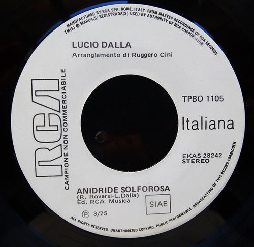 Lucio Dalla : Anidride Solforosa   (7