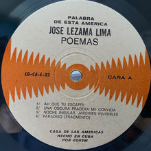 Charger l&#39;image dans la galerie, José Lezama Lima : Poemas (LP,Stereo)
