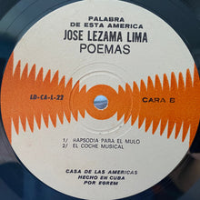 Charger l&#39;image dans la galerie, José Lezama Lima : Poemas (LP,Stereo)
