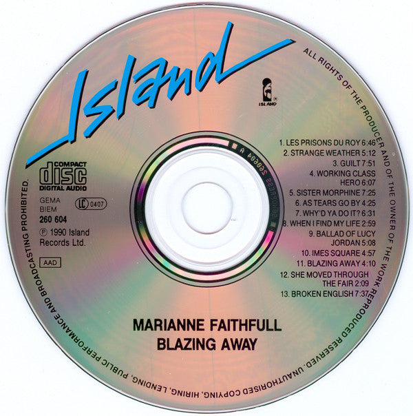 Marianne Faithfull - Blazing Away (CD