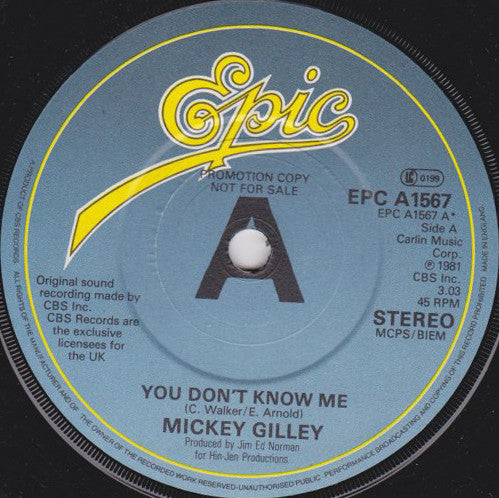 Mickey Gilley : You Don't Know Me (7