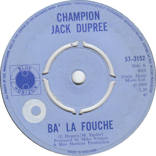 Champion Jack Dupree : Ba' La Fouche (7