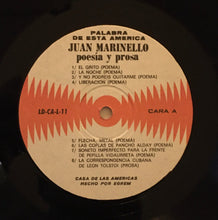 画像をギャラリービューアに読み込む, Juan Marinello : Poesía Y Prosa (LP,Album)
