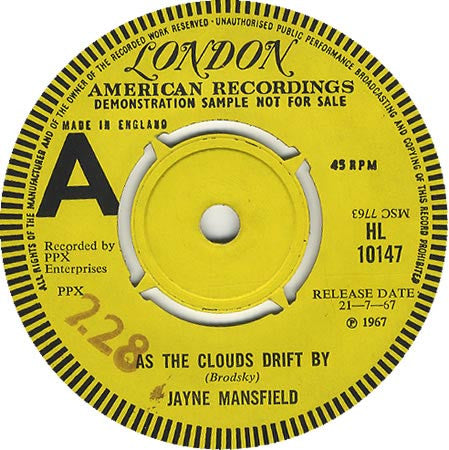 Jayne Mansfield : As The Clouds Drift By / Suey (7