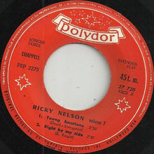 Charger l&#39;image dans la galerie, Ricky Nelson (2) : Young Emotions (7&quot;,EP,45 RPM)
