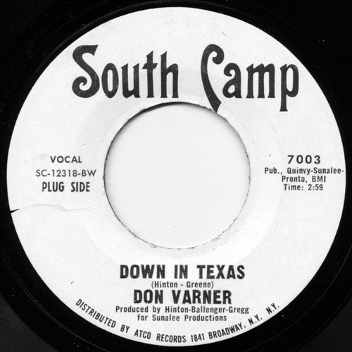 Don Varner : Down In Texas / Masquerade (7